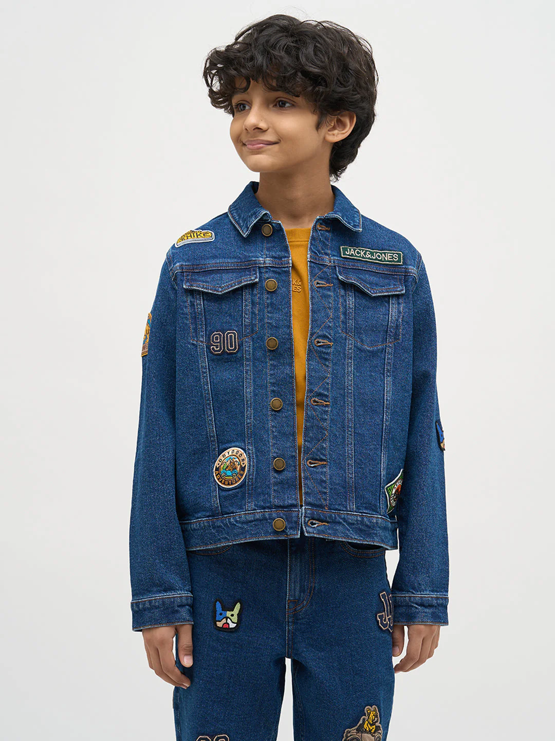 Boys Applique Cotton Denim Jacket - Image 2