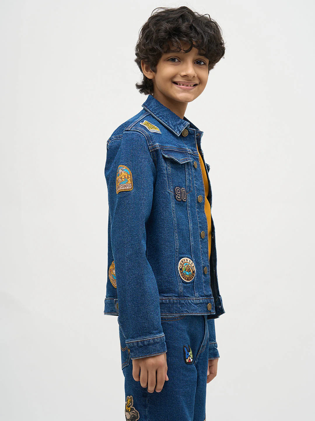 Boys Applique Cotton Denim Jacket - Image 3