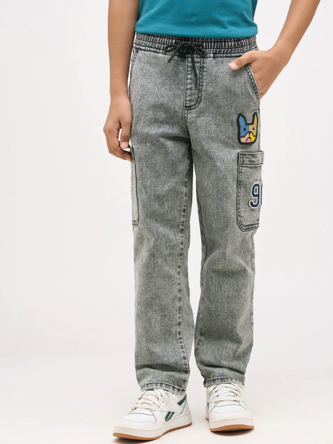 Boys Loose Fit Washed Jeans - Image 2