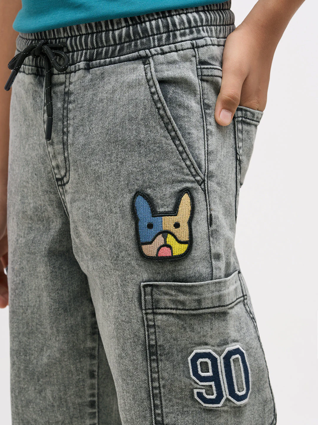 Boys Loose Fit Washed Jeans - Image 6