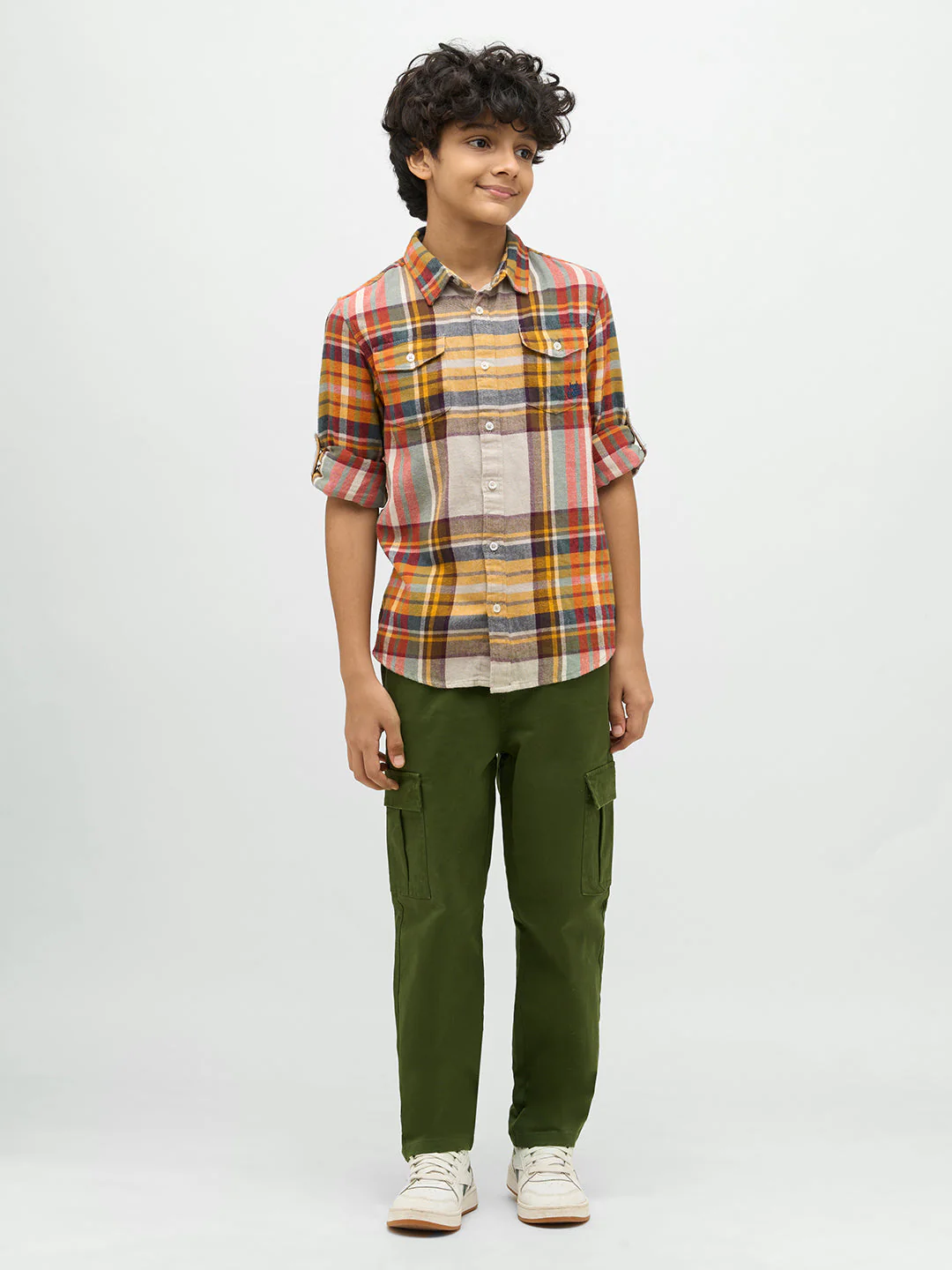 Boys Dark Green Cotton Pants - Image 5