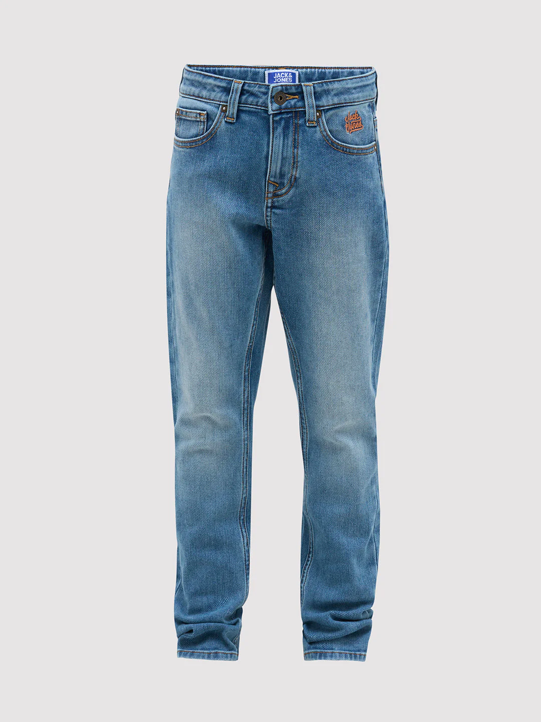 Light Blue Washed Regular Fit Jeans - Image 7