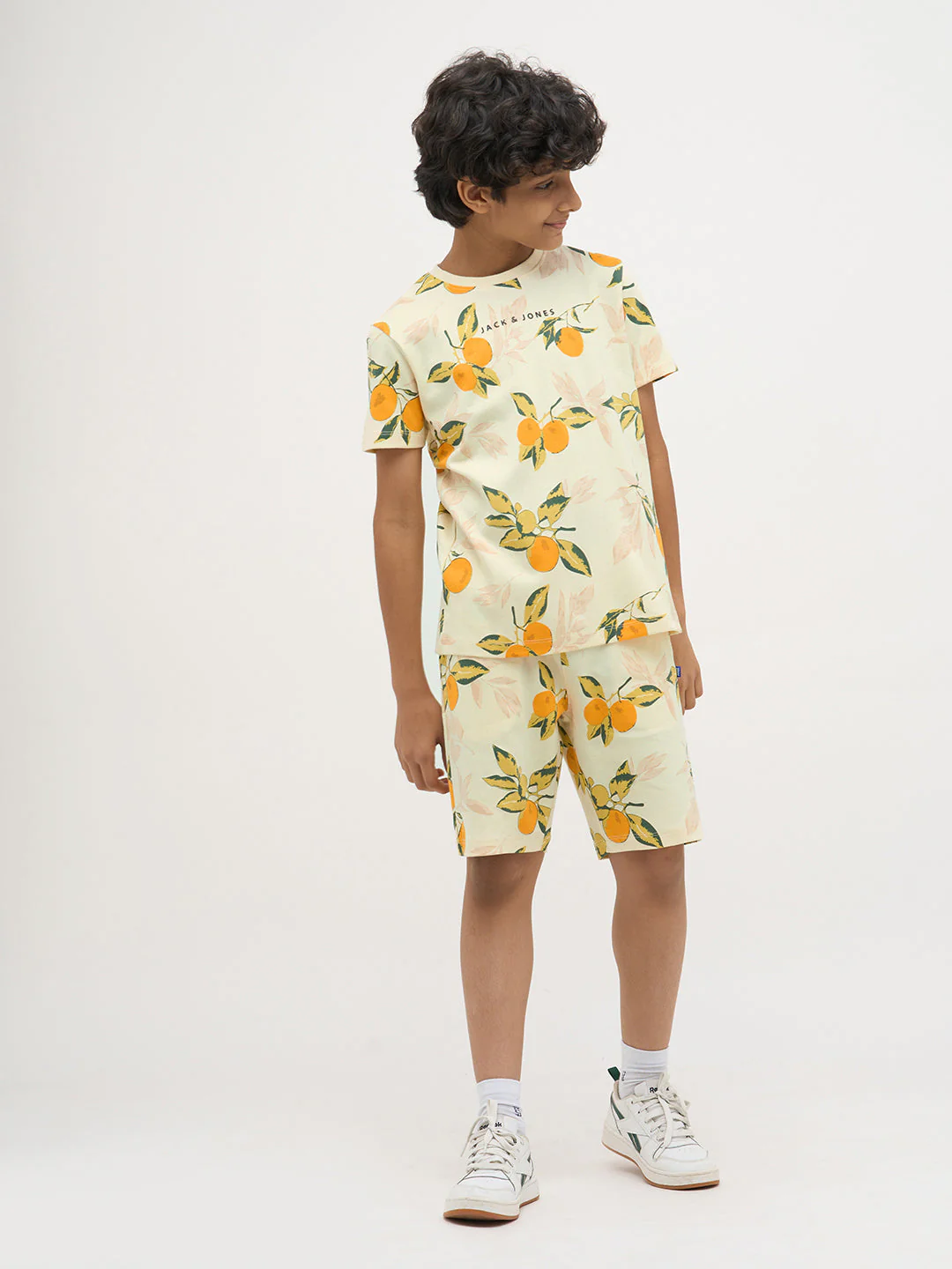 Light Yellow Printed Cotton T-Shirt - Image 5