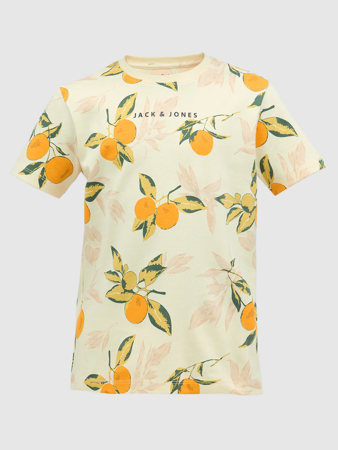 Light Yellow Printed Cotton T-Shirt - Image 7