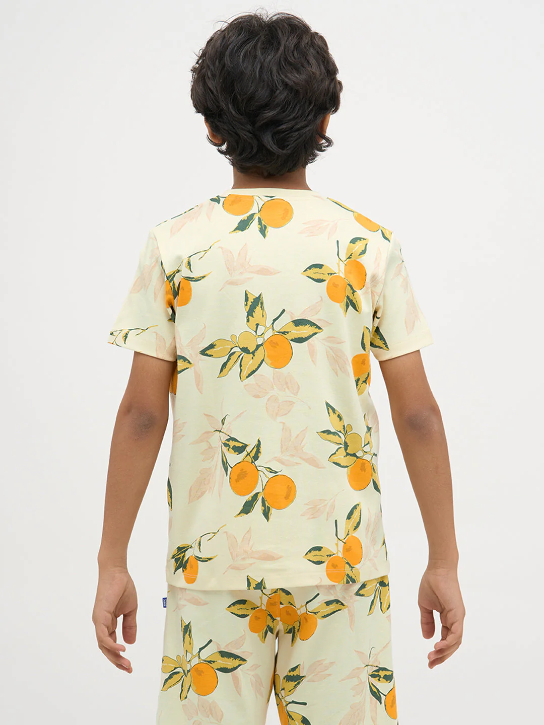 Light Yellow Printed Cotton T-Shirt - Image 9