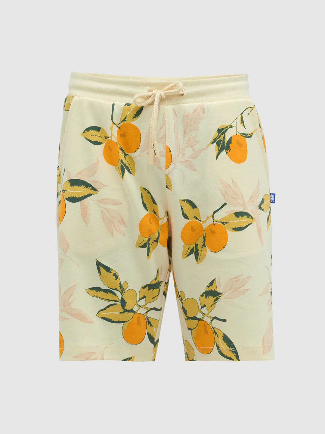 Light Yellow Printed Cotton Shorts - Image 7