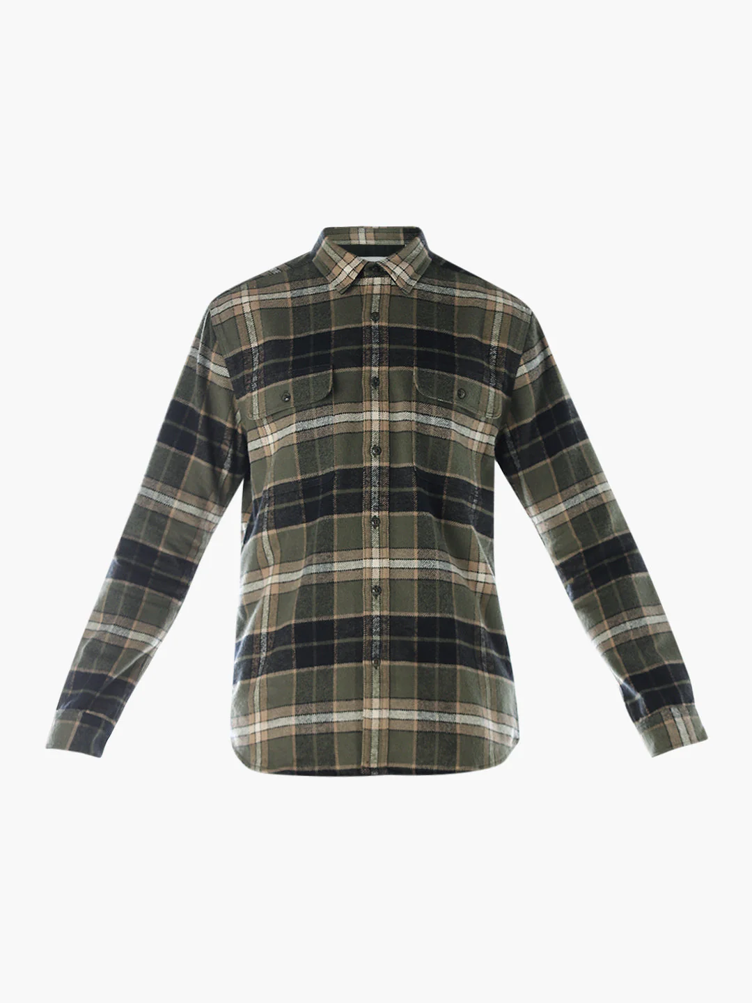Olive Green Flap Pockets Shirt - Image 7
