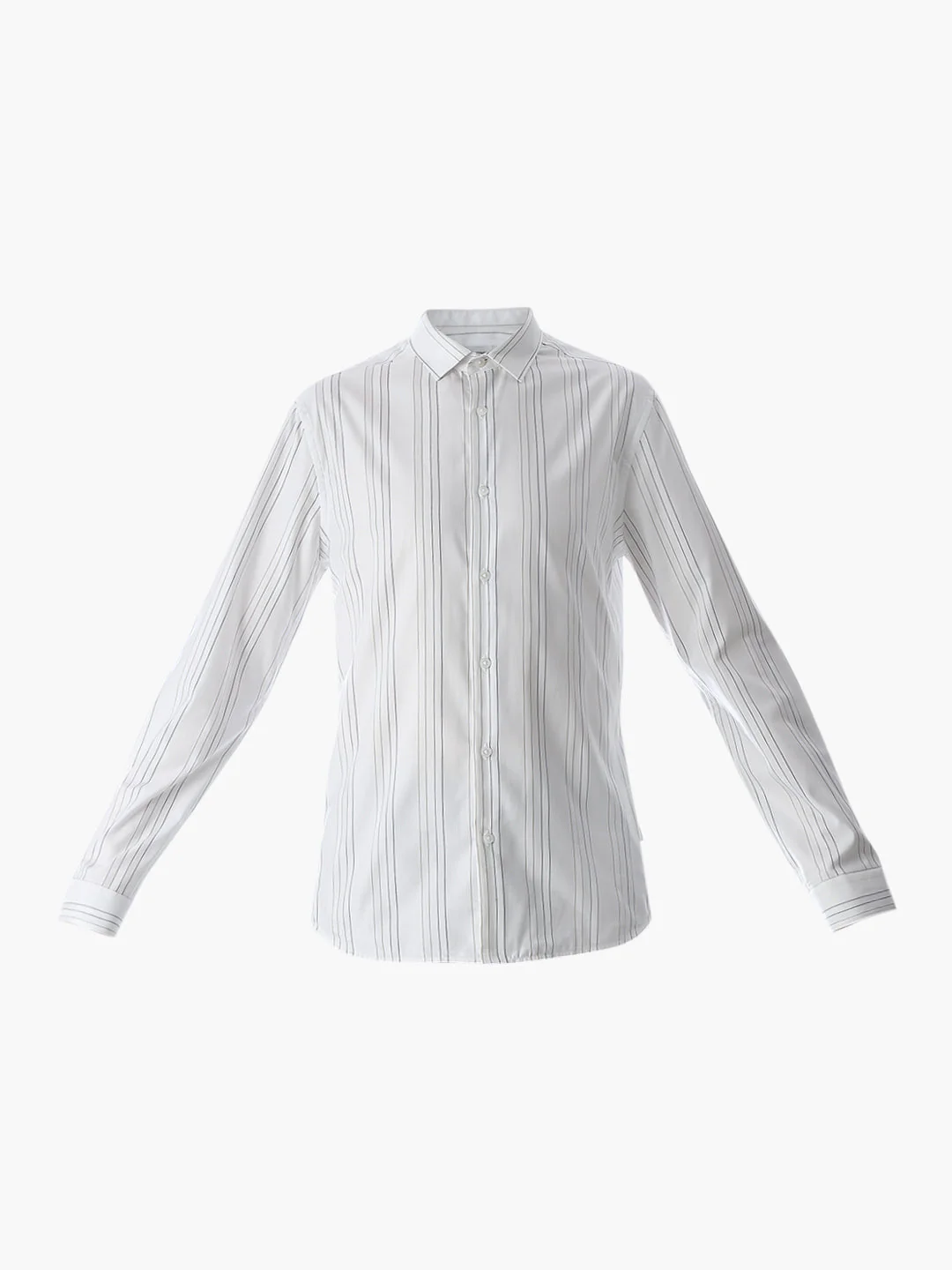 Slim Fit Striped Shirt - White - Image 7