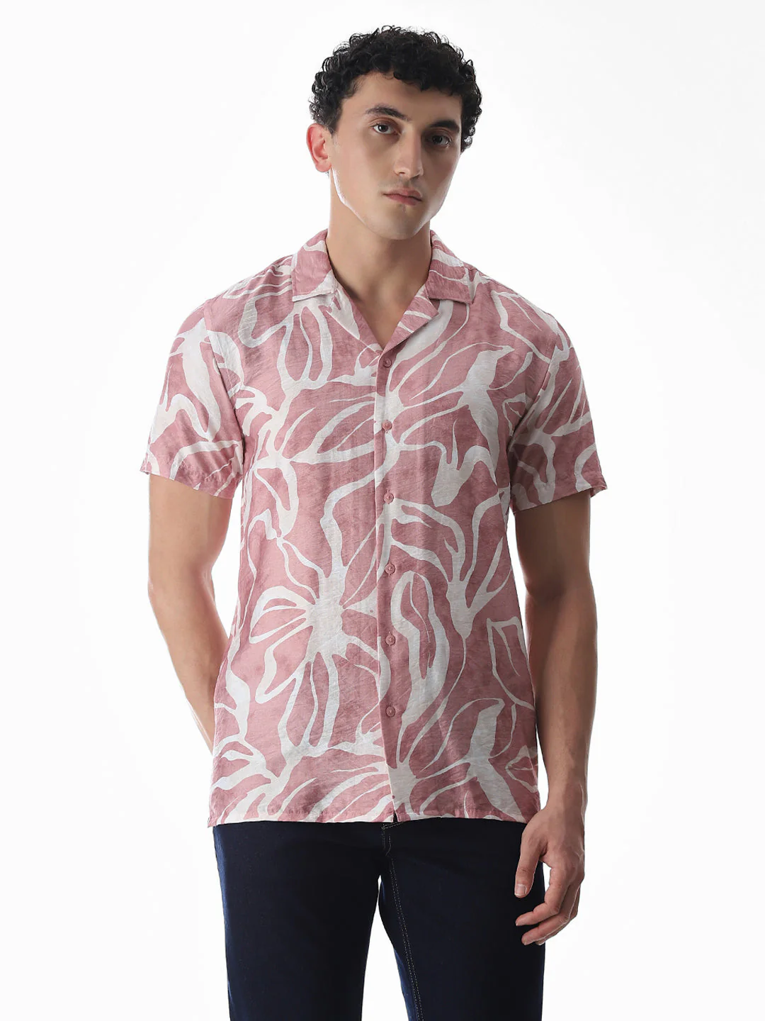 Printed Comfort Fit Shirt - Pink - Image 2