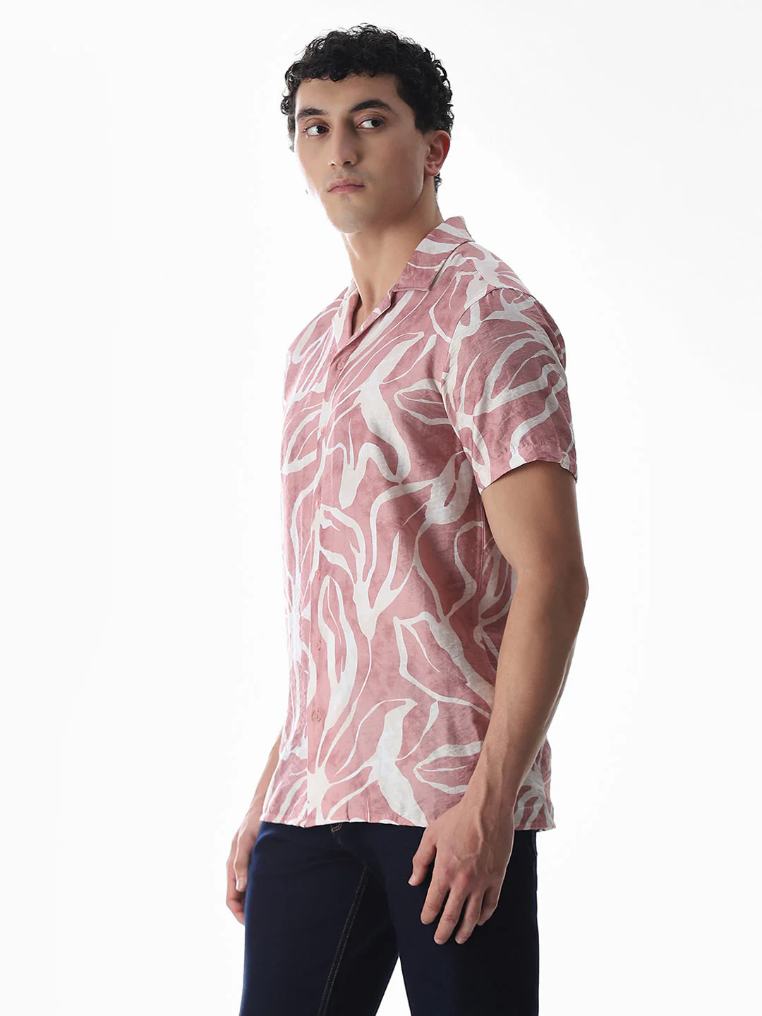 Printed Comfort Fit Shirt - Pink - Image 3