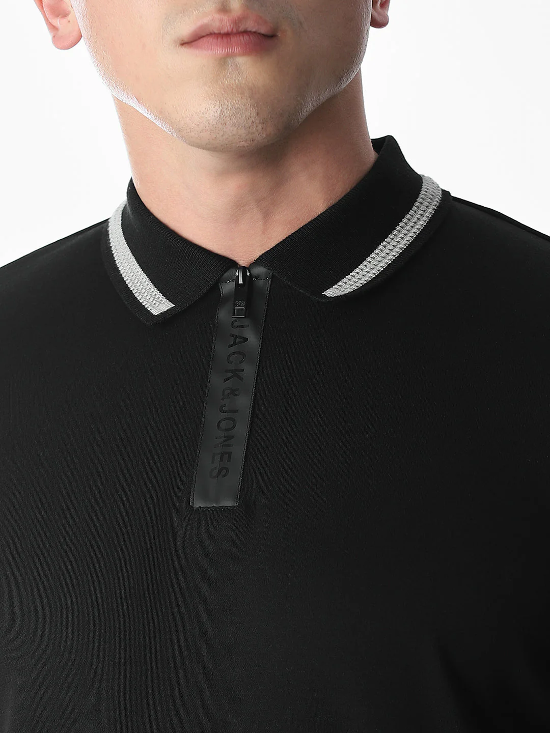 Zip Detail Cotton Polo - Image 5