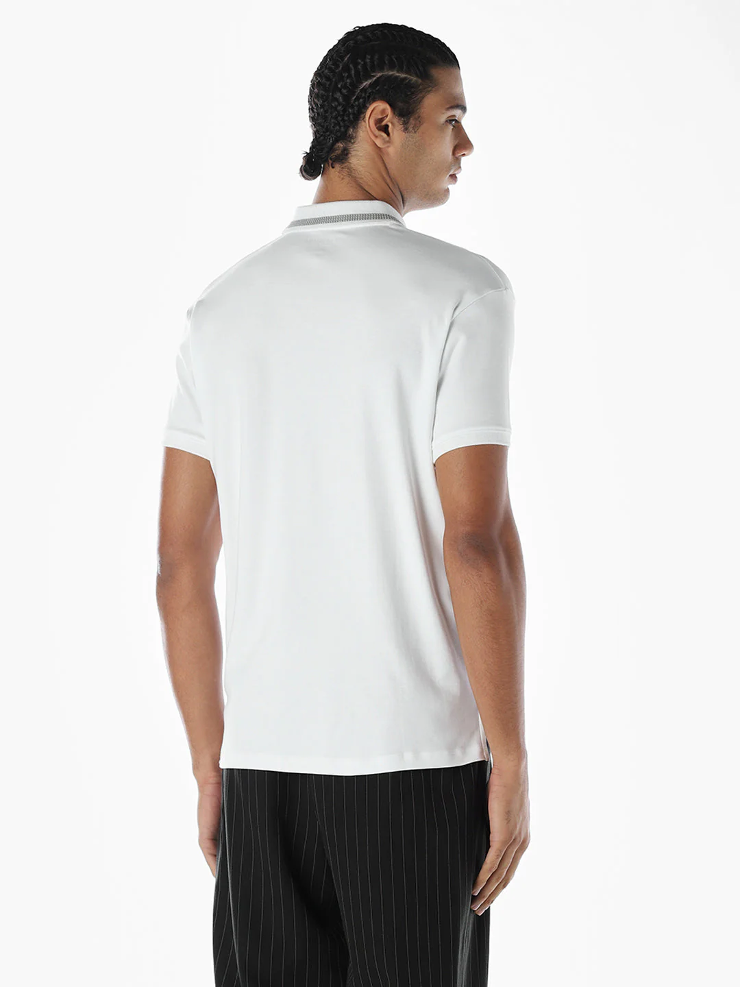 Logo Print Zipped Polo - Image 4