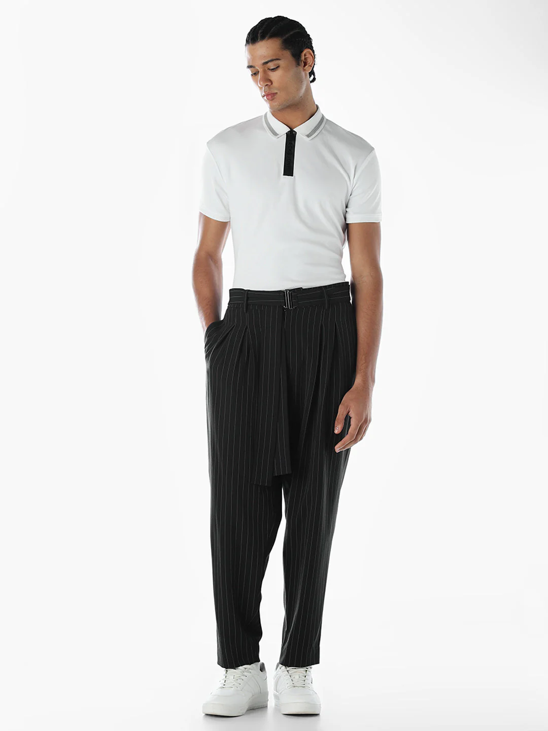 Logo Print Zipped Polo - Image 6