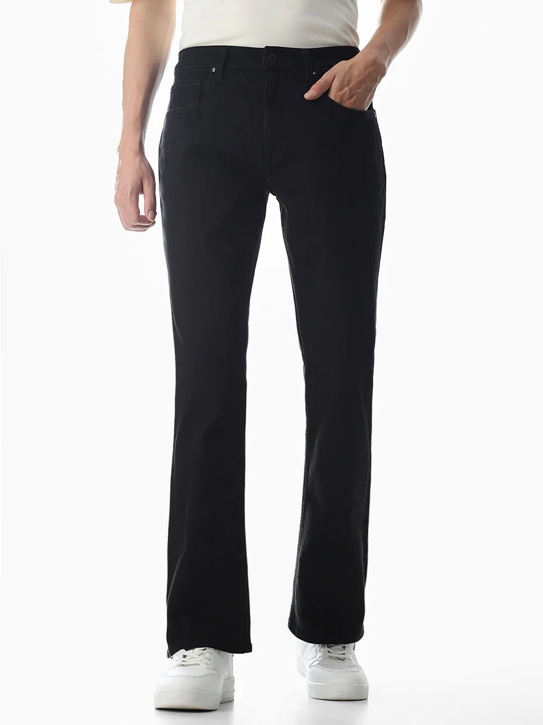 High Rise Cliff Bootcut Jeans - Black