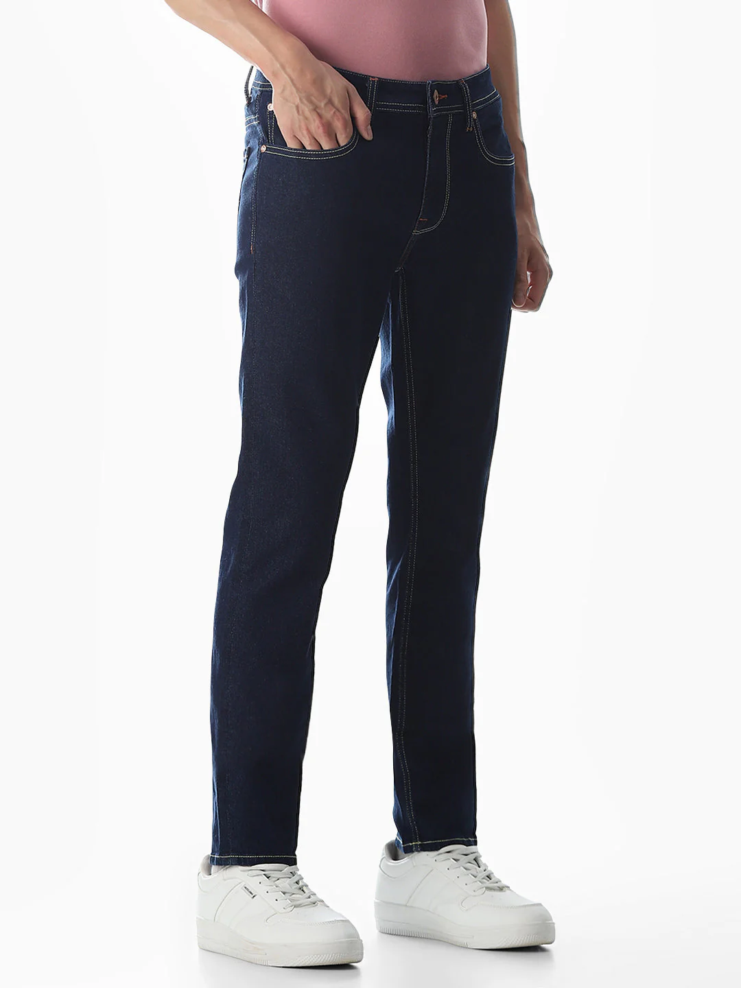 5 Pocket Ben Skinny Fit Jeans - Dark Blue - Image 2