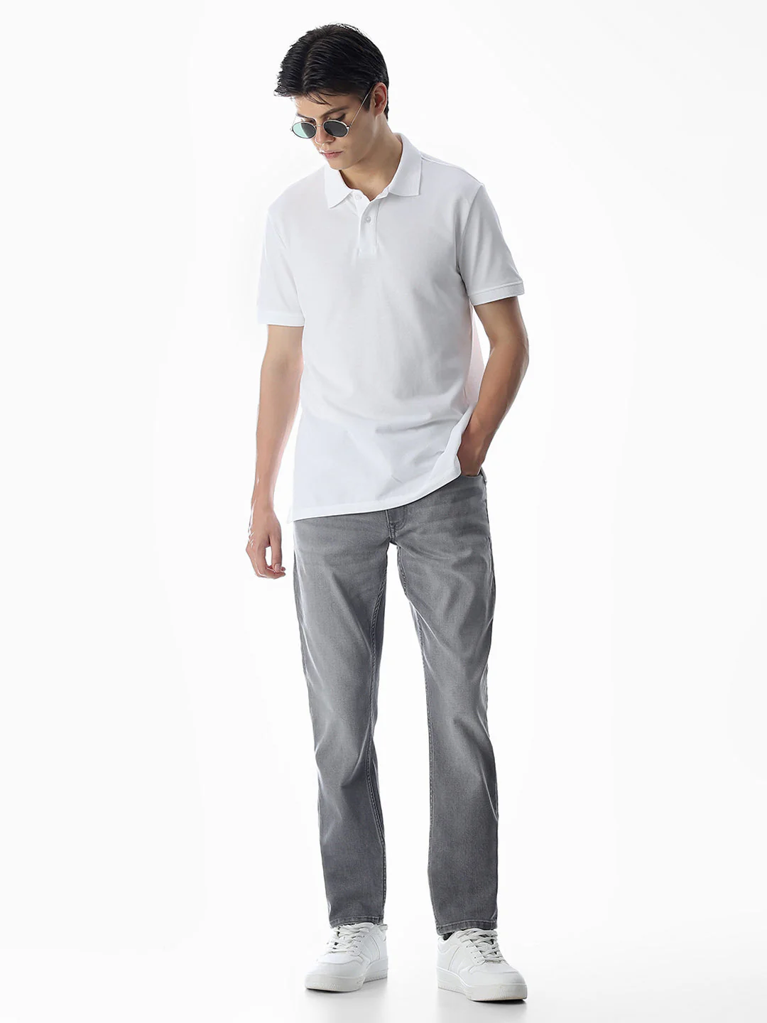 Glenn Slim Fit Jeans - Light Grey - Image 6