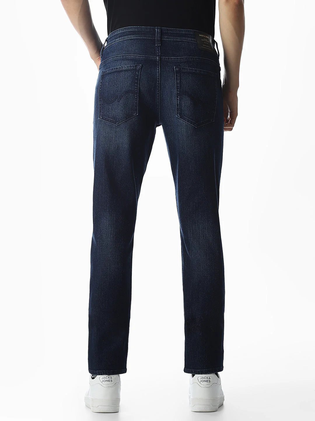 5 Pocket Glenn Slim Fit Jeans - Dark Blue - Image 3