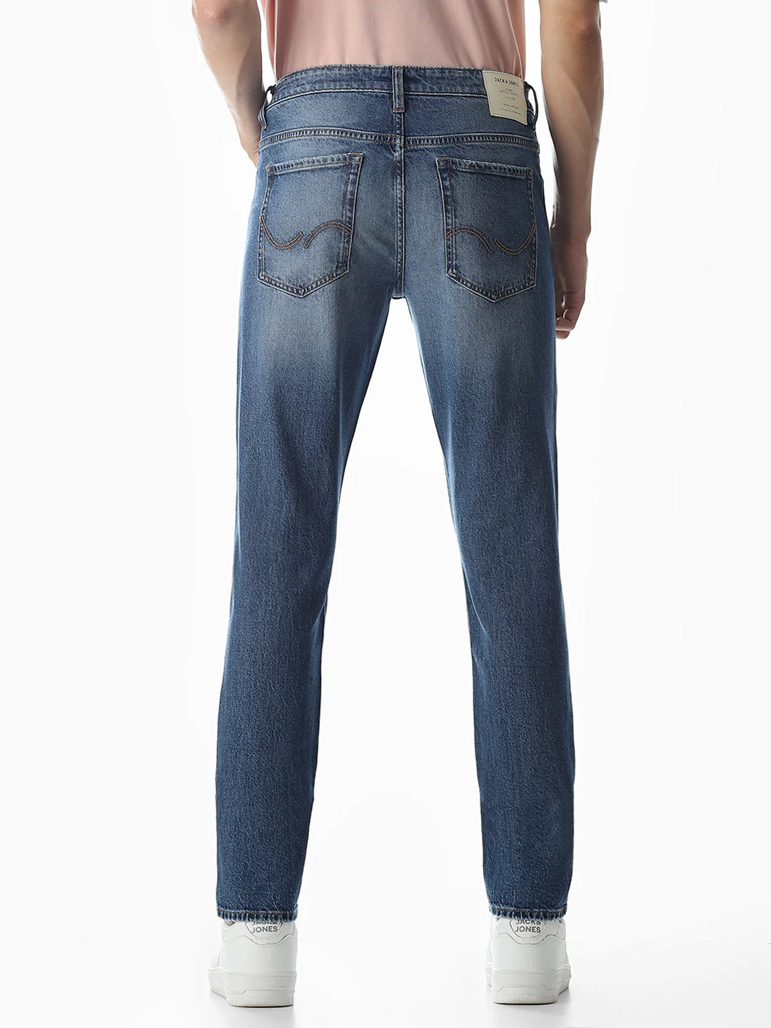 Washed Glenn Slim Fit Jeans - Medium Blue - Image 3
