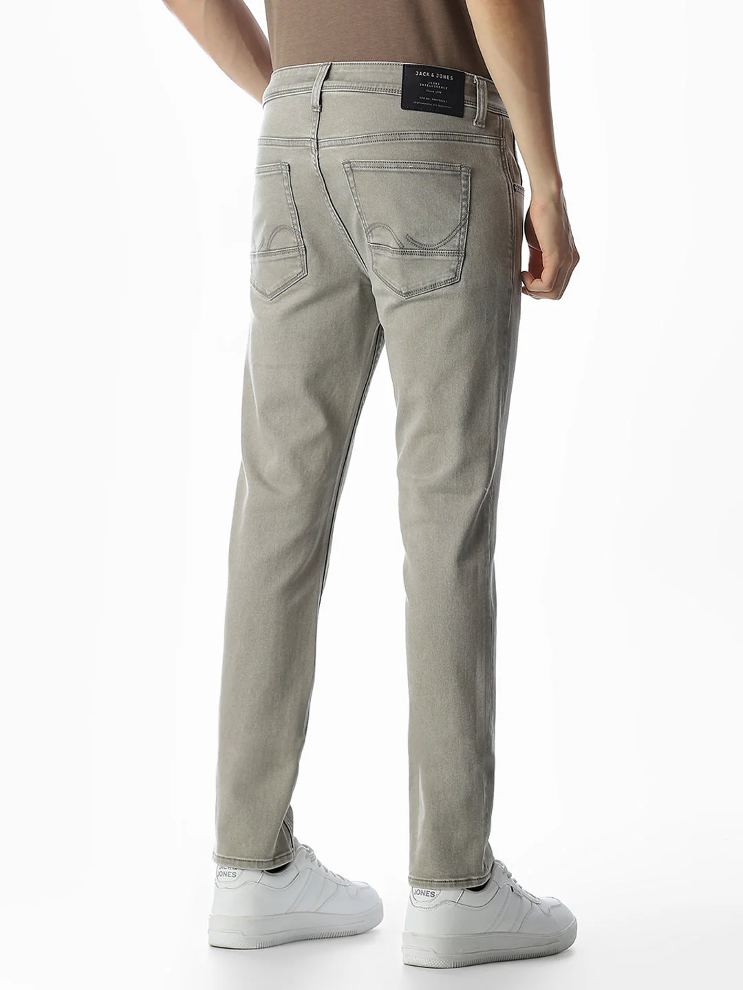 5 Pocket Grey Ben Skinny Jeans - Image 3