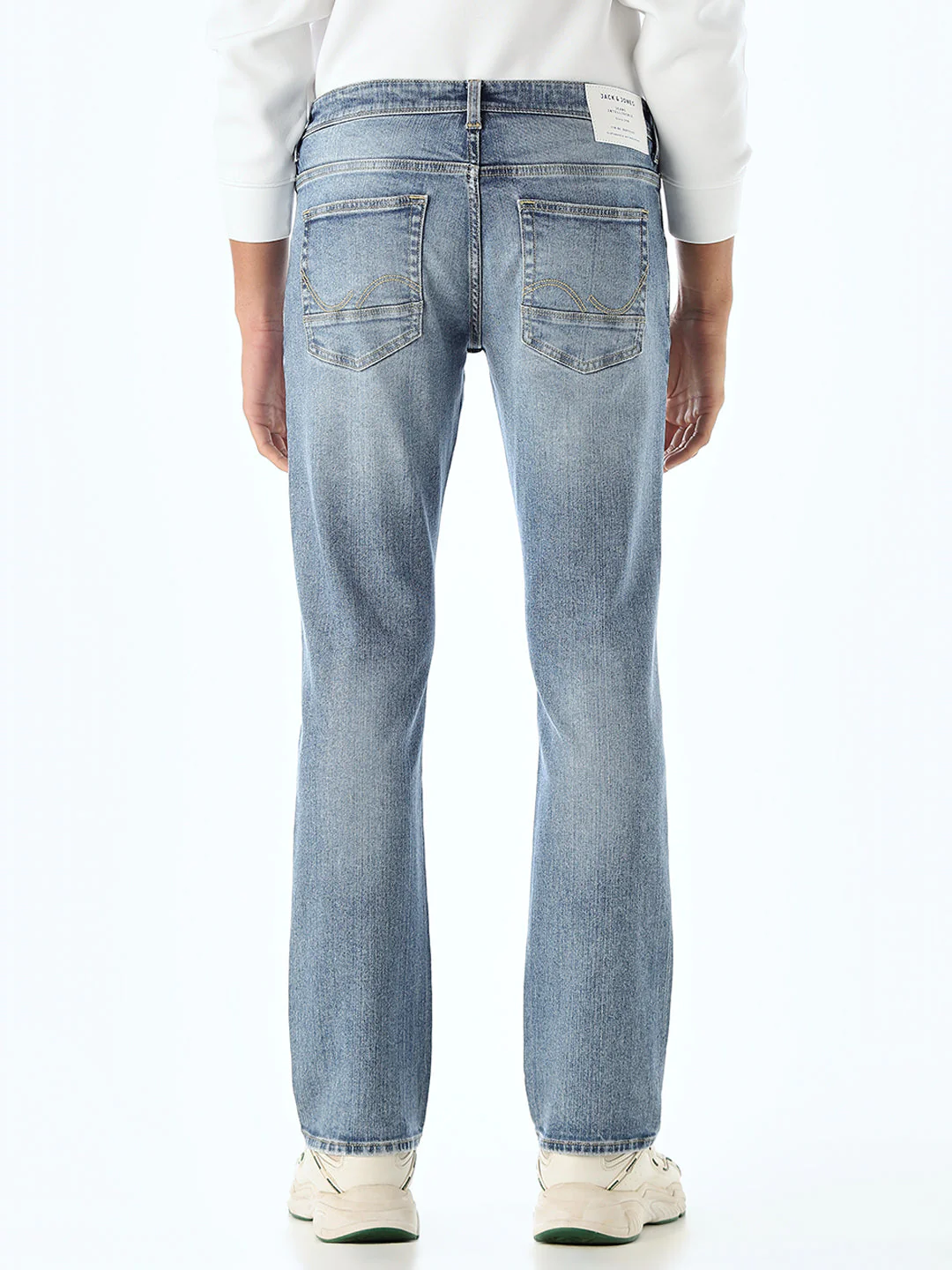 Mildly Distressed 5 Pocket Regular Fit Jeans - Image 3