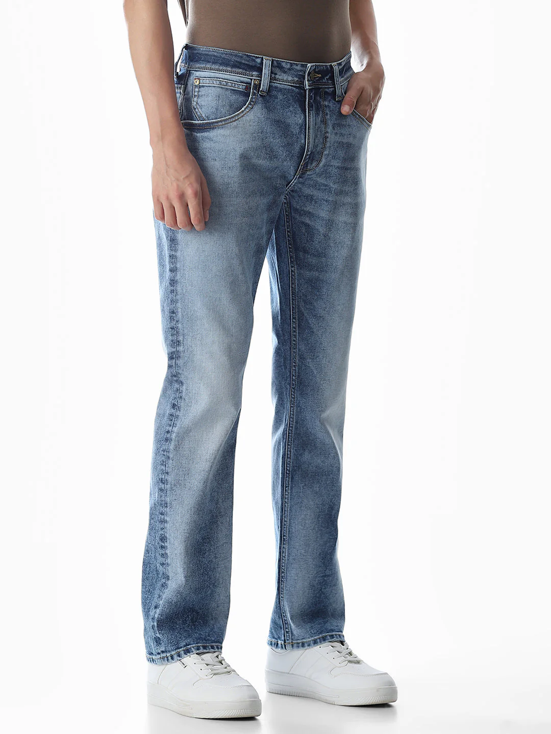 Heavily Washed Clark Regular Fit Jeans - Image 2