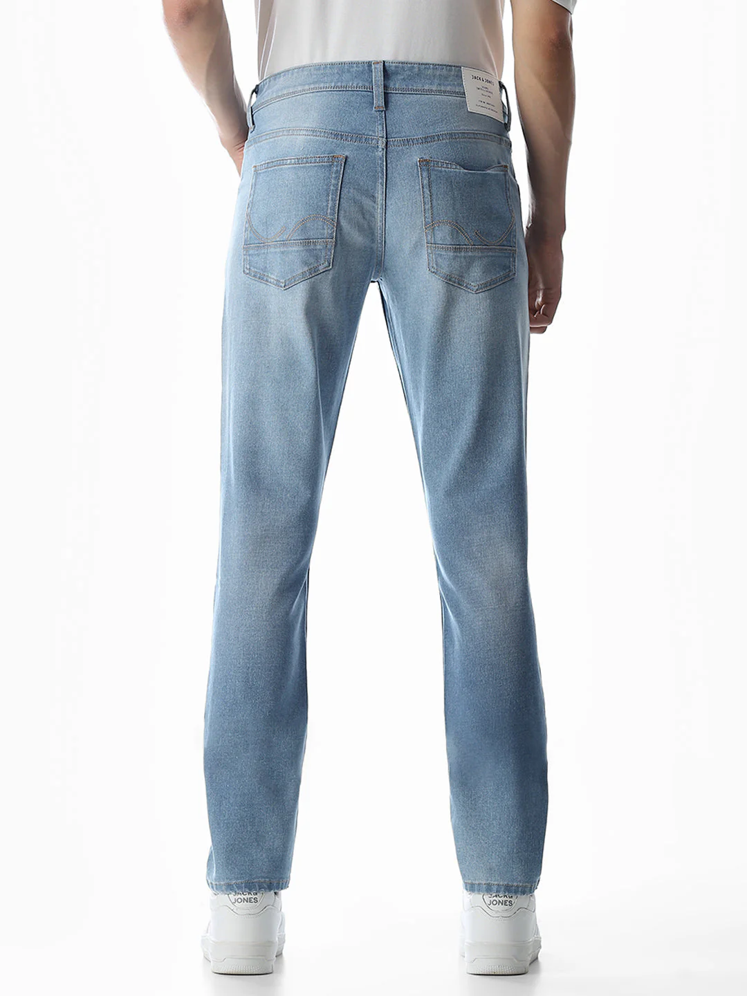 Washed Glenn Slim Fit Jeans - Light Blue - Image 3