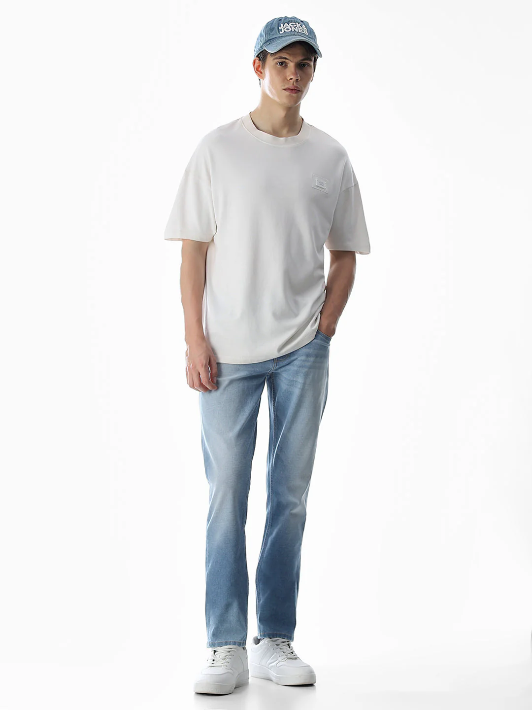 Washed Glenn Slim Fit Jeans - Light Blue - Image 6