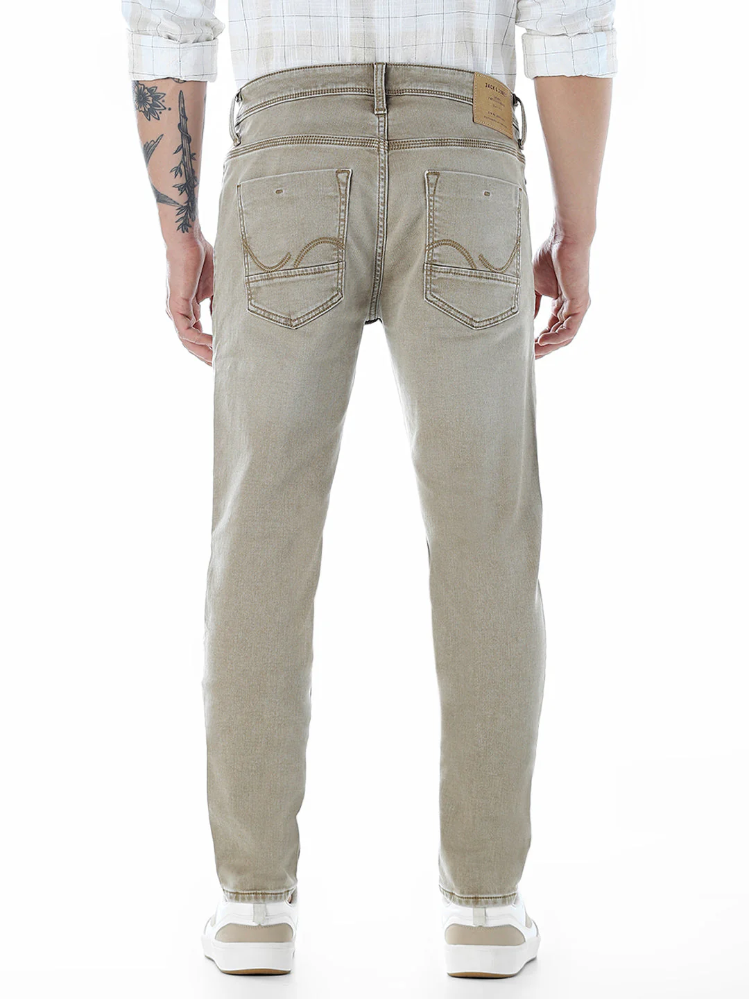 Khaki 5 Pocket Ben Skinny Jeans - Image 3