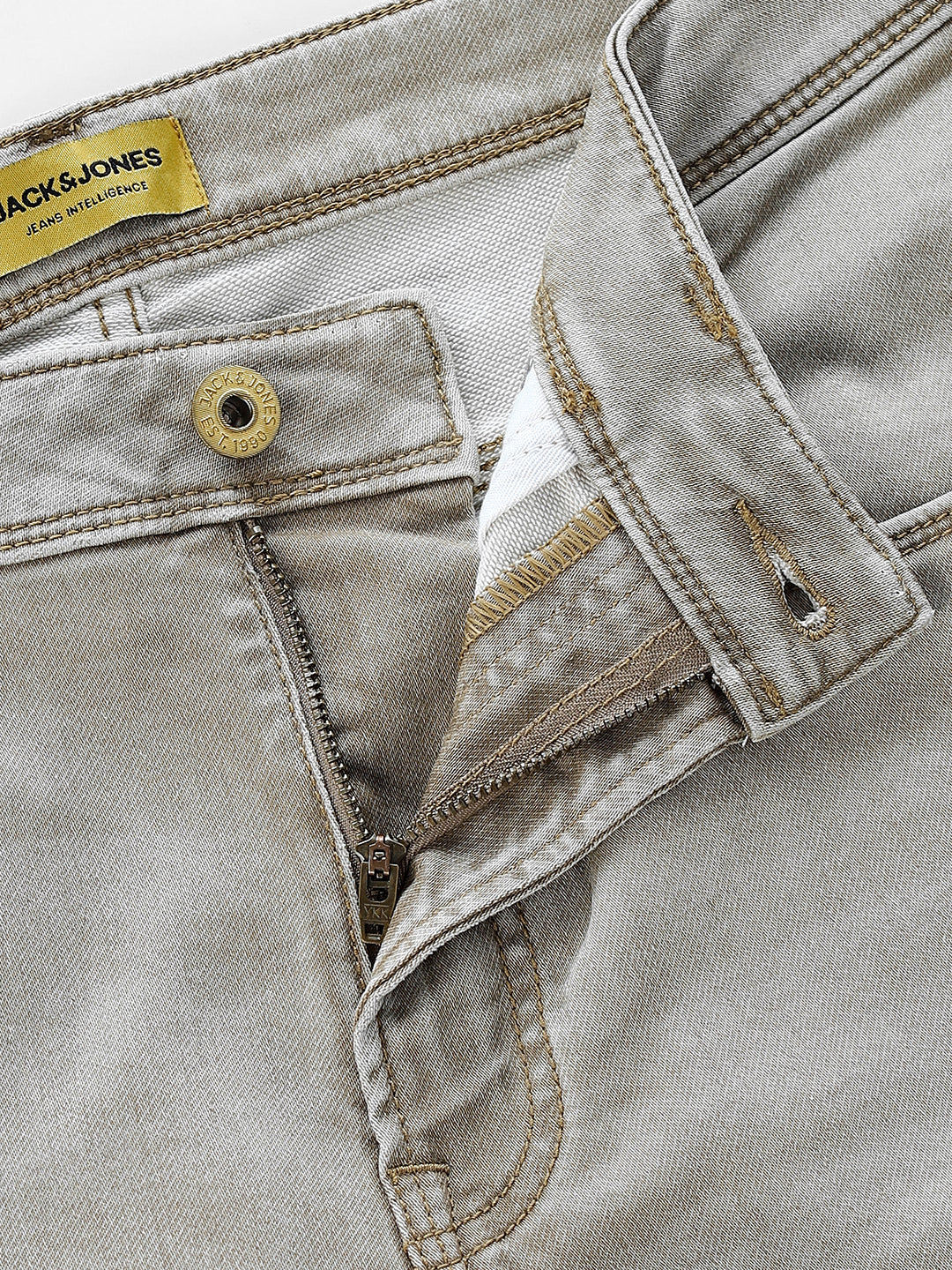 Khaki 5 Pocket Ben Skinny Jeans - Image 5