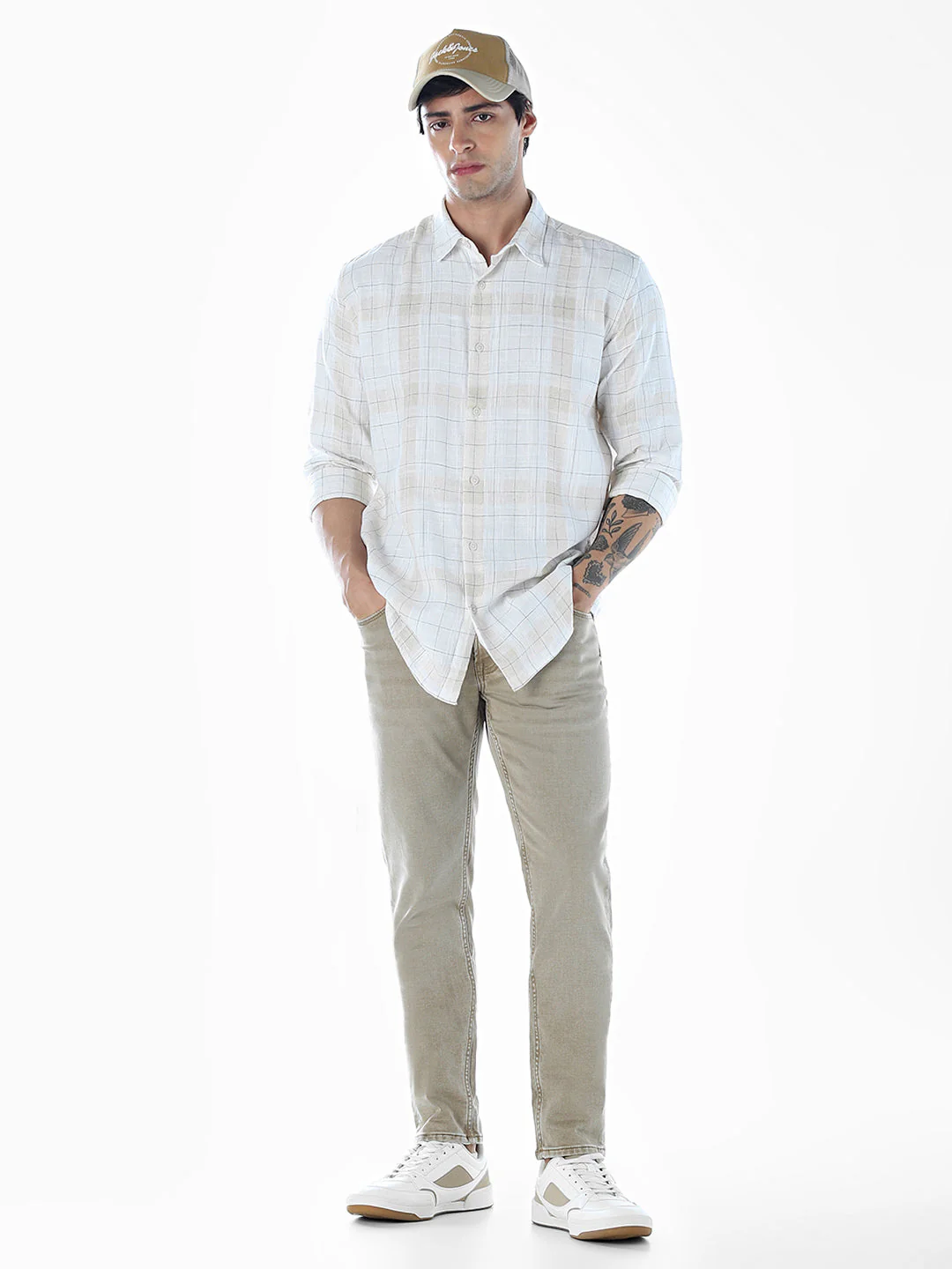 Khaki 5 Pocket Ben Skinny Jeans - Image 6