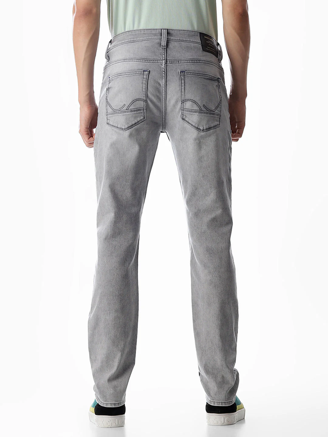 5 Pocket Ben Skinny Fit Jeans - Light Grey - Image 3