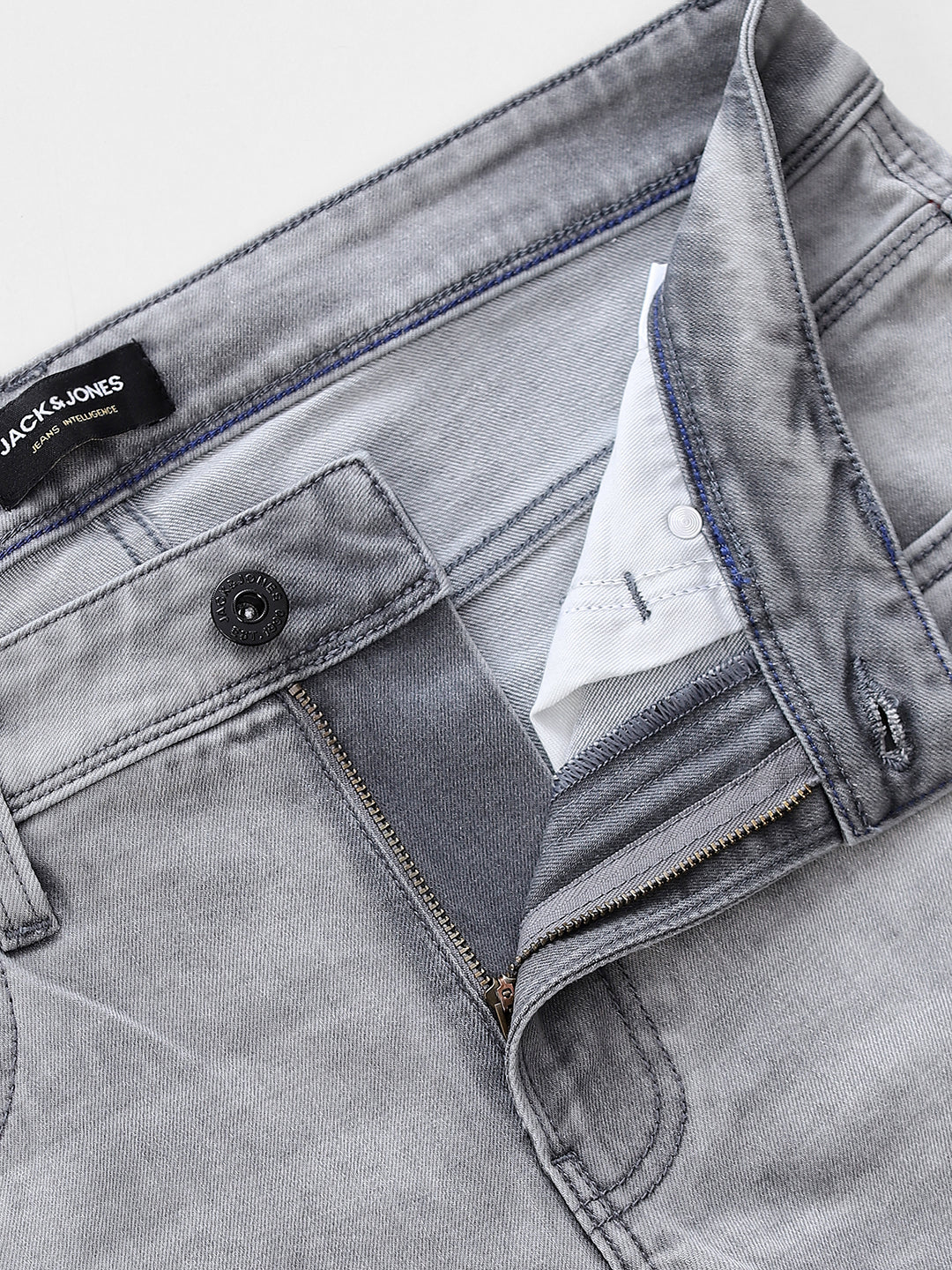 5 Pocket Ben Skinny Fit Jeans - Light Grey - Image 5