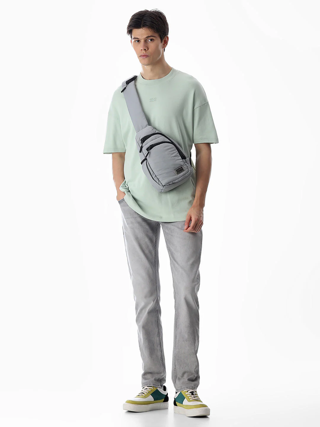 5 Pocket Ben Skinny Fit Jeans - Light Grey - Image 6