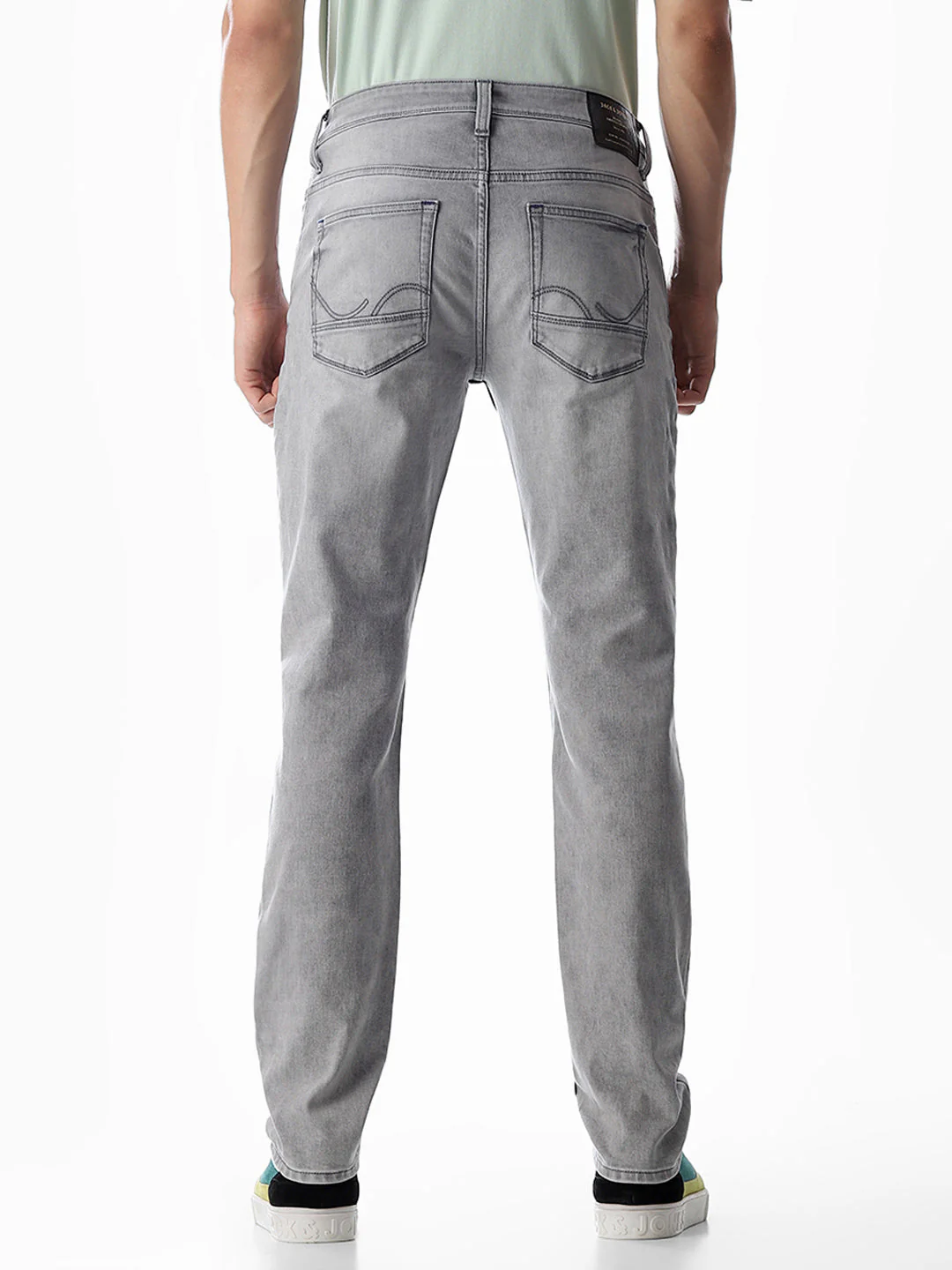 5 Pocket Ben Skinny Fit Jeans - Light Grey - Image 9