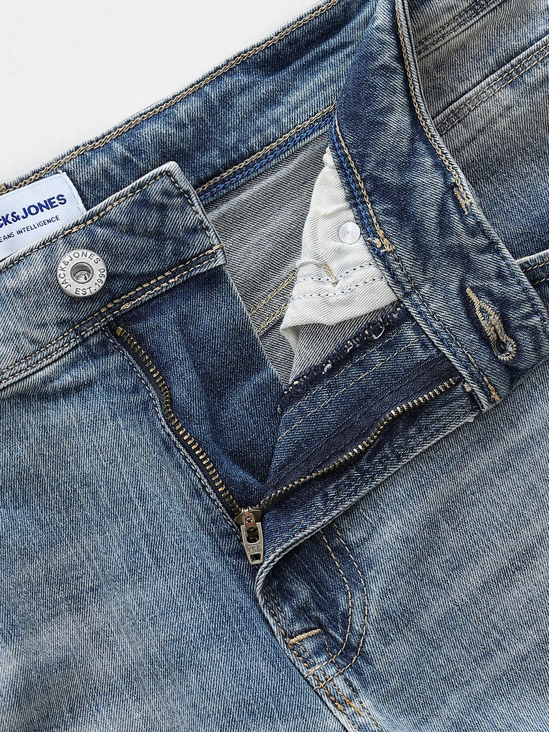 Mildly Distressed Cliff Bootcut Jeans - Image 5