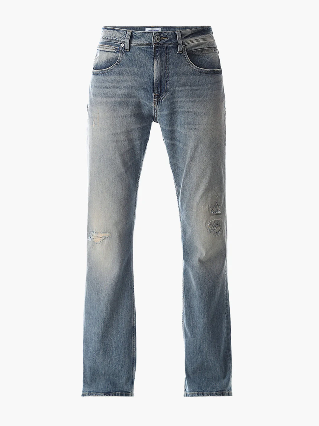 Mildly Distressed Cliff Bootcut Jeans - Image 7