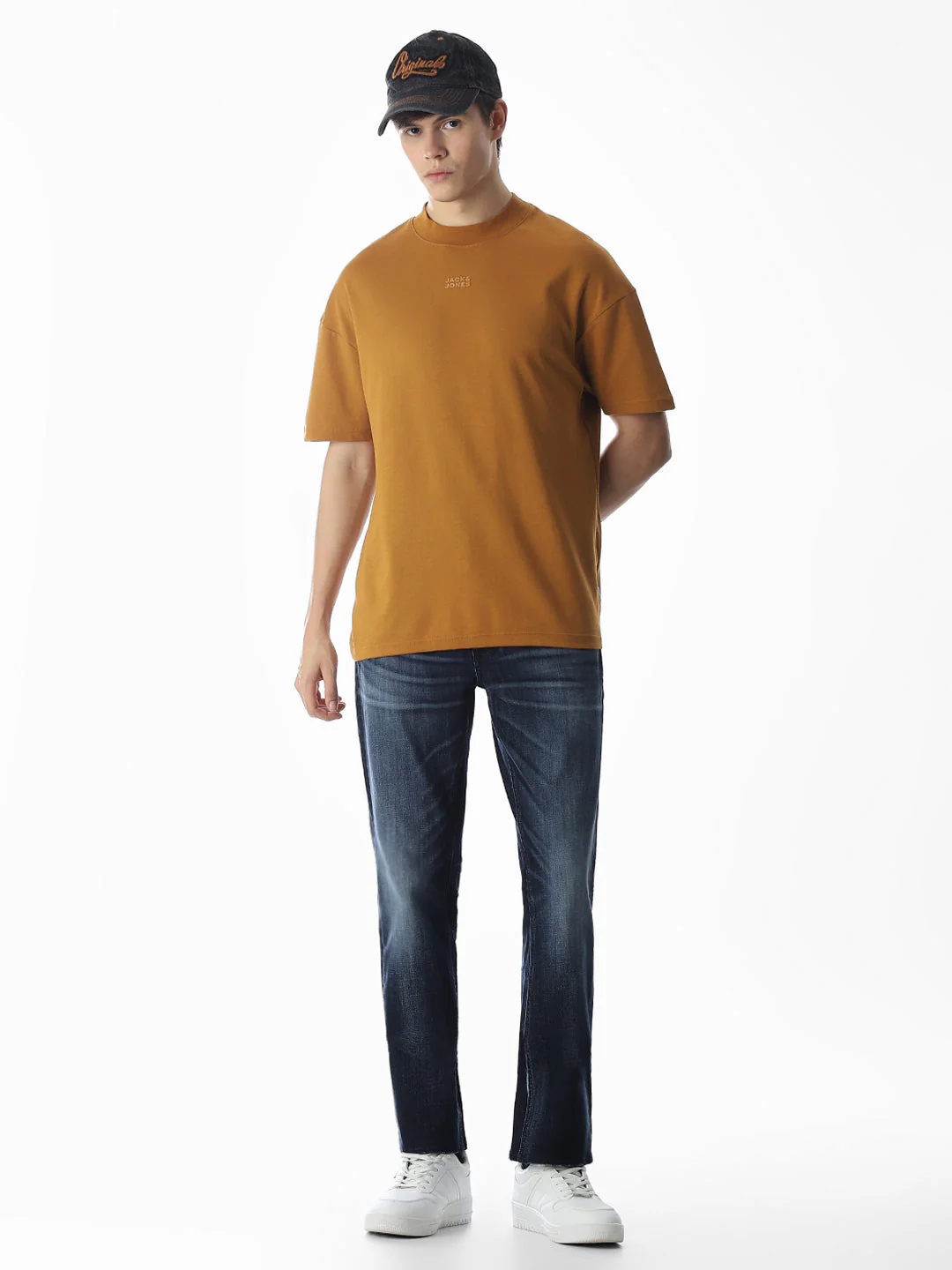 Dark Blue 5 Pocket Regular Fit Jeans - Image 6