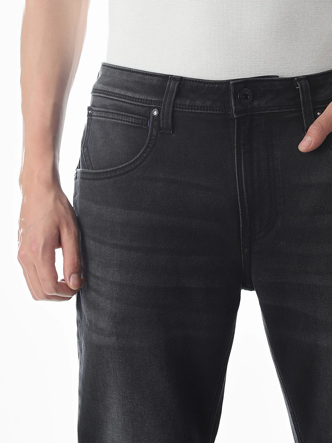 5 Pocket Ben Skinny Fit Jeans - Black - Image 4