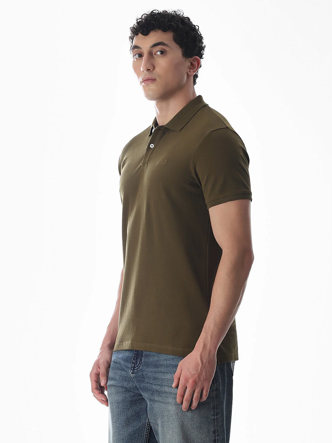 Button Placket Polo - Green - Image 3