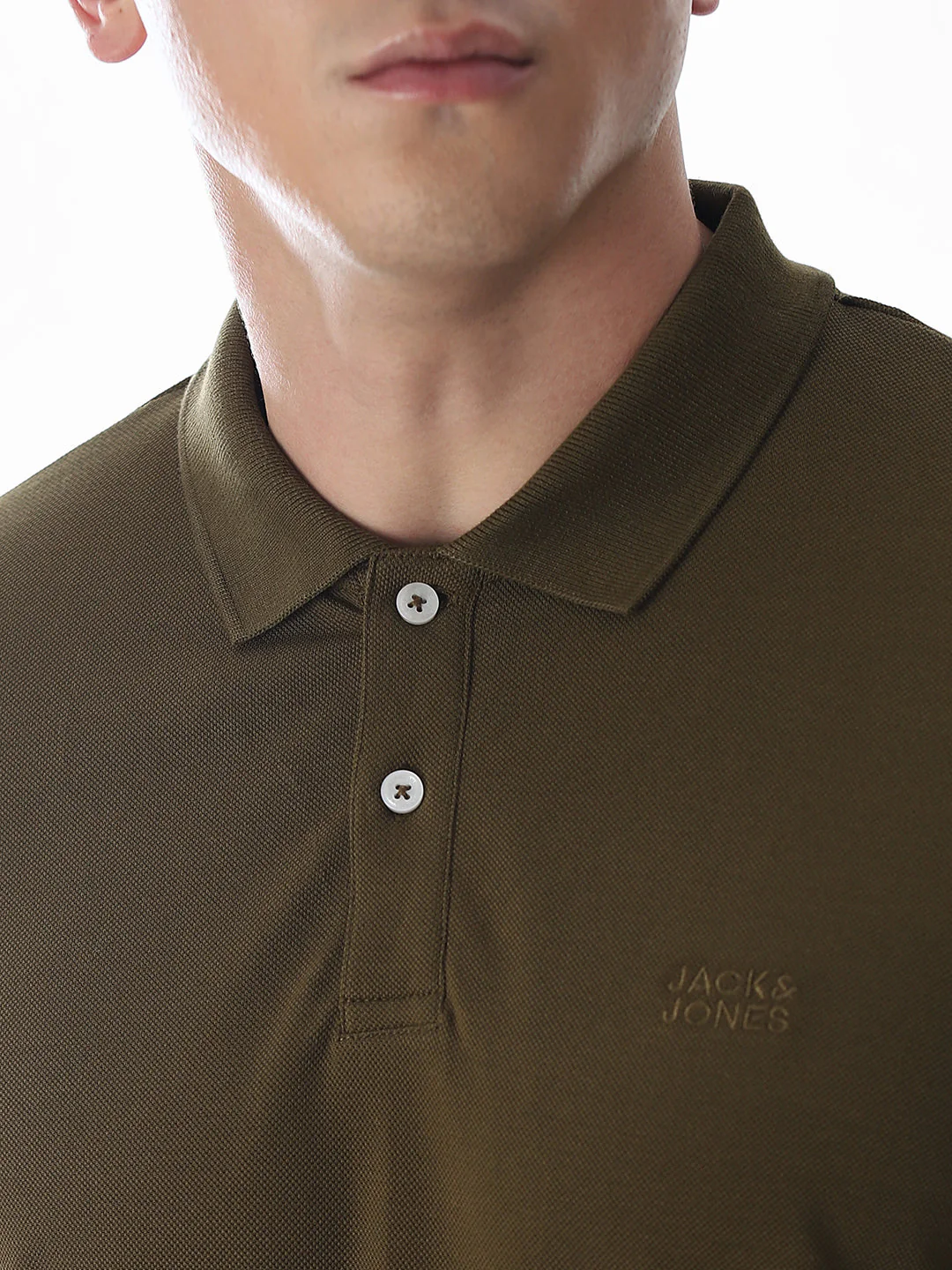 Button Placket Polo - Green - Image 5
