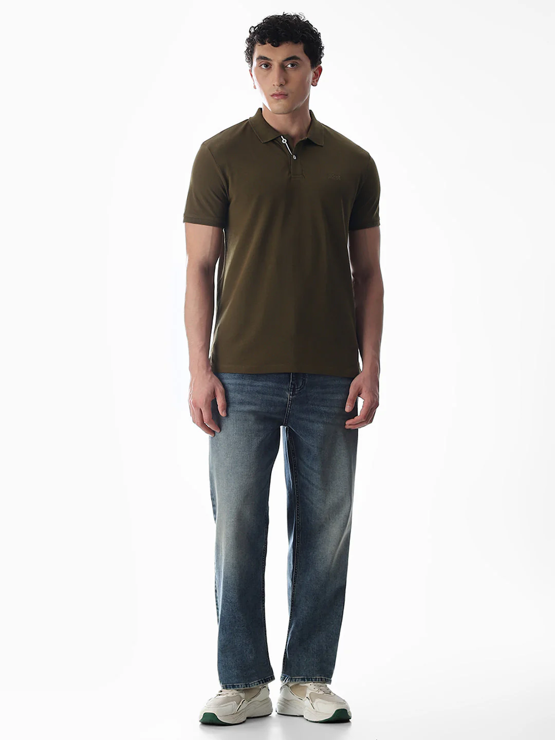 Button Placket Polo - Green - Image 6