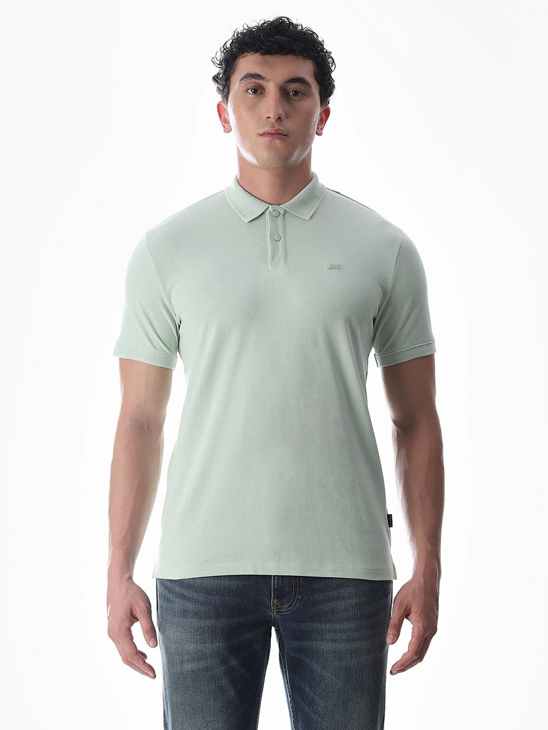 Button Placket Polo - Light Green - Image 8