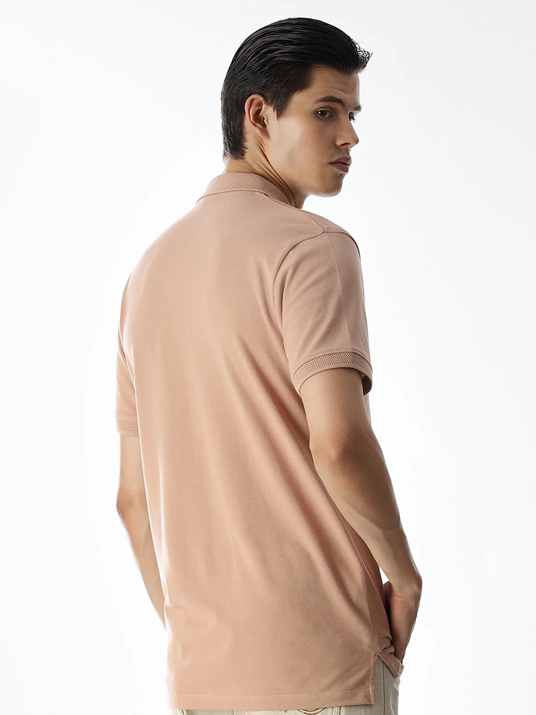 Button Placket Polo - Orange - Image 4
