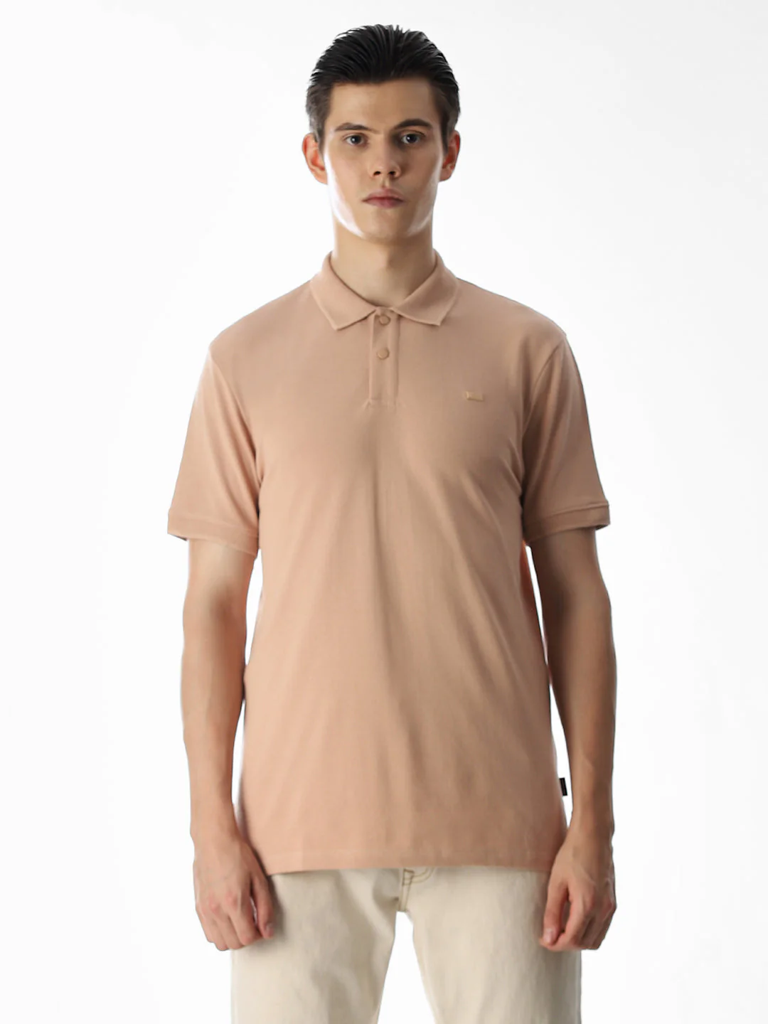 Button Placket Polo - Orange - Image 8