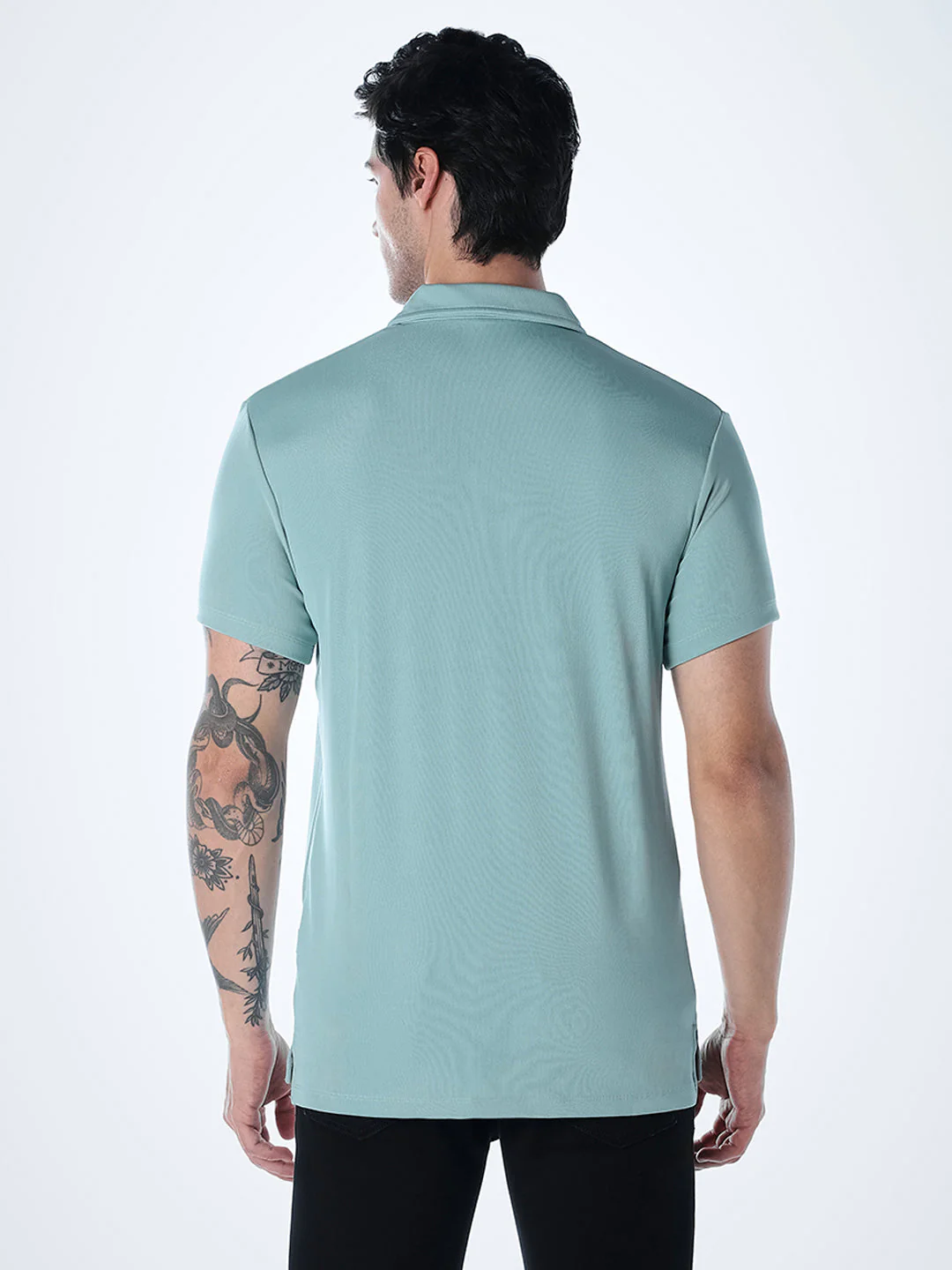 Green Zip-Up Polo - Image 4