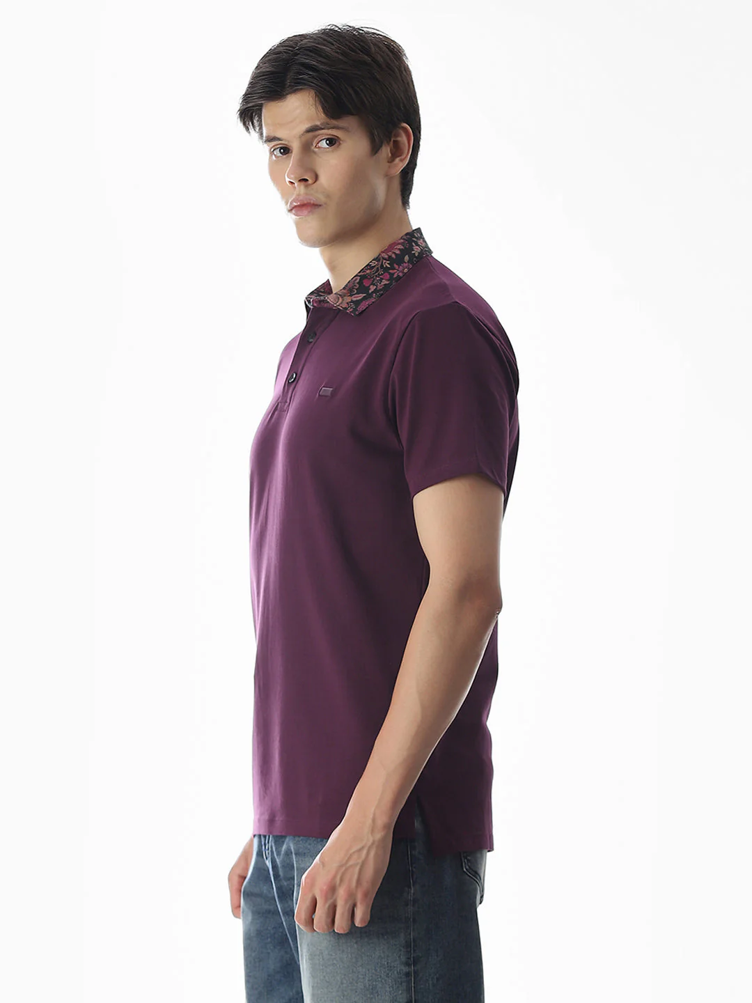 Printed Collar Regular Fit Polo - Image 3