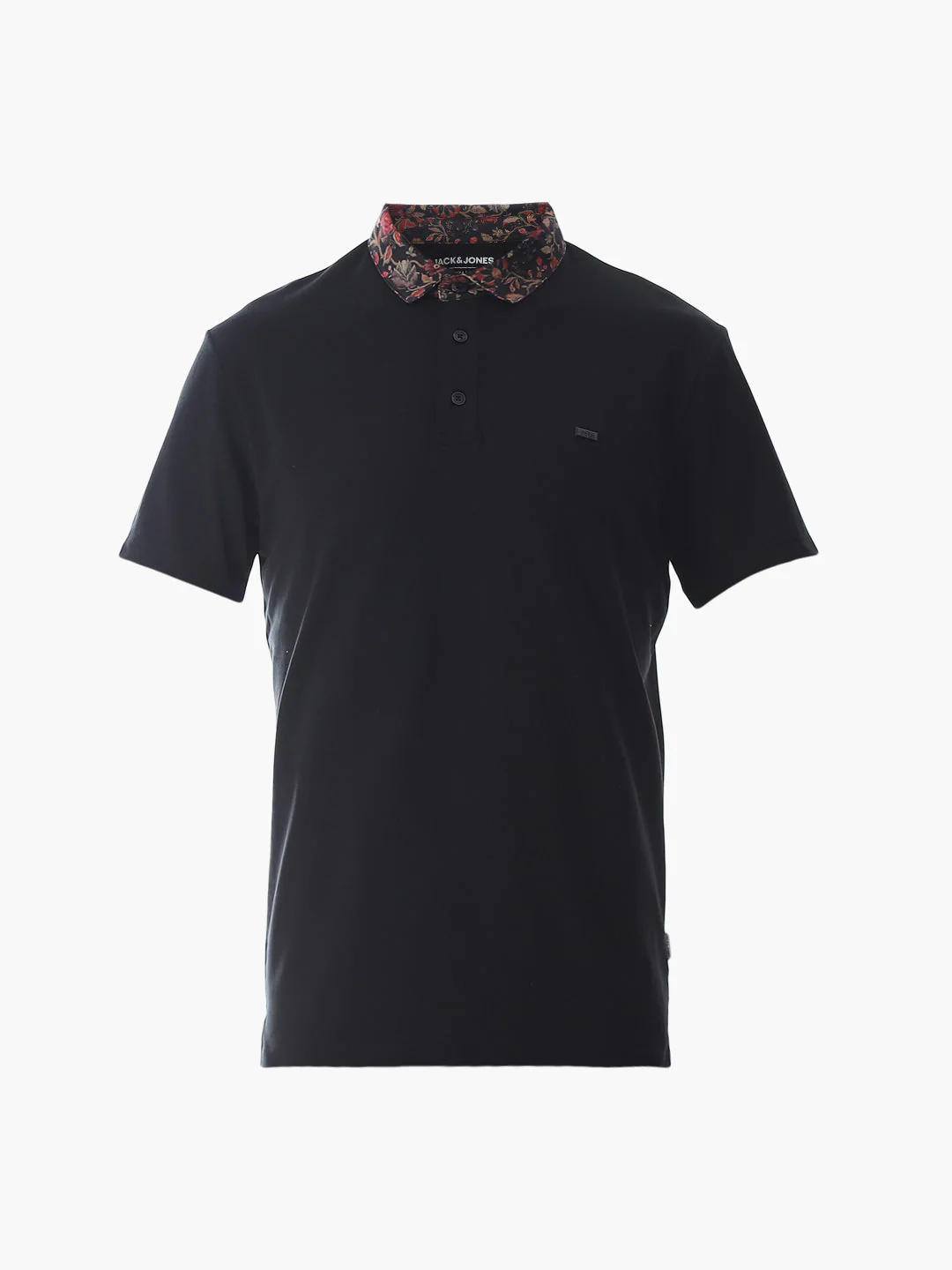 Printed Collar Regular Fit Polo - Black - Image 7