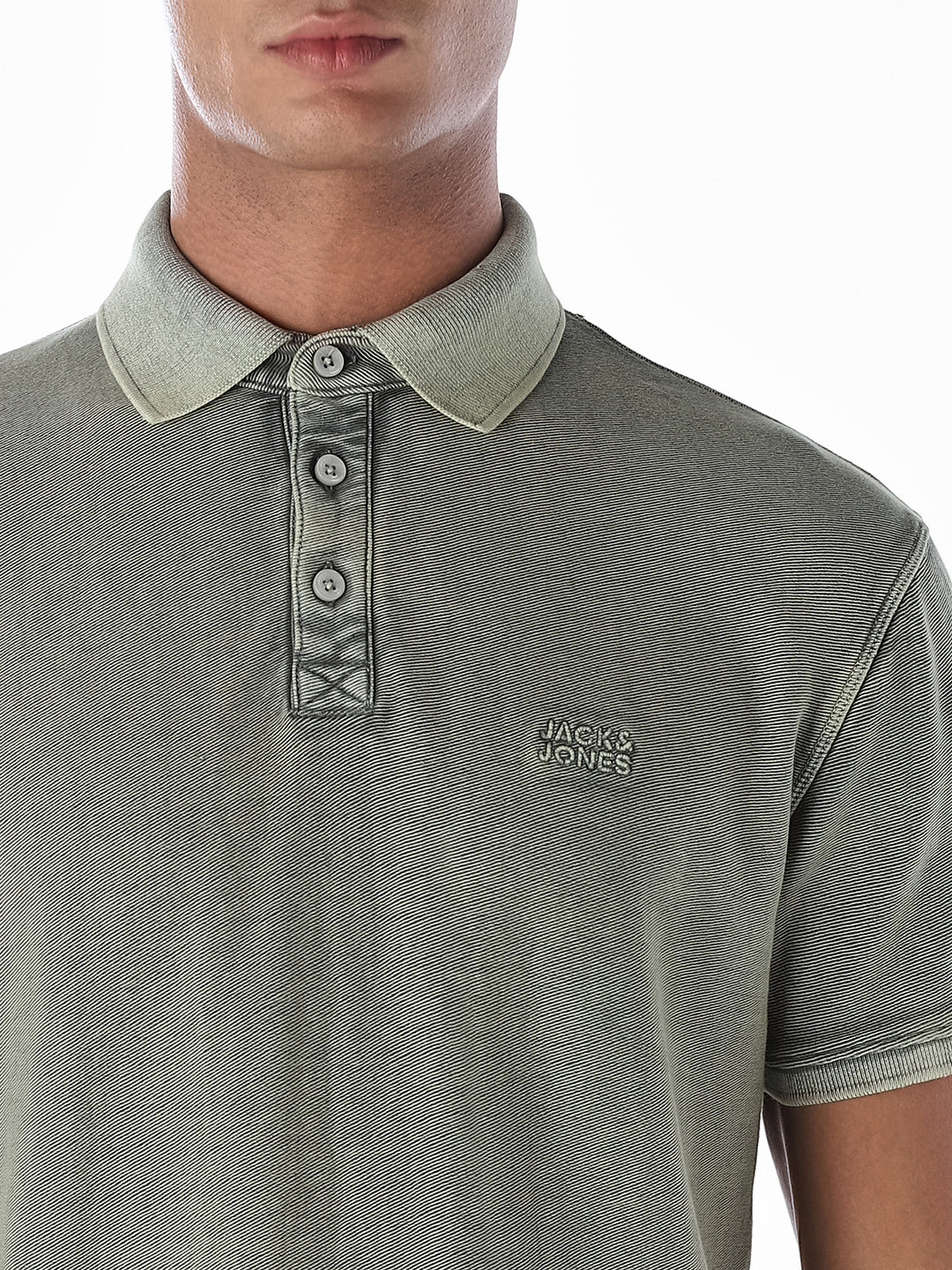 Acid Washed Cotton Polo - Green - Image 5