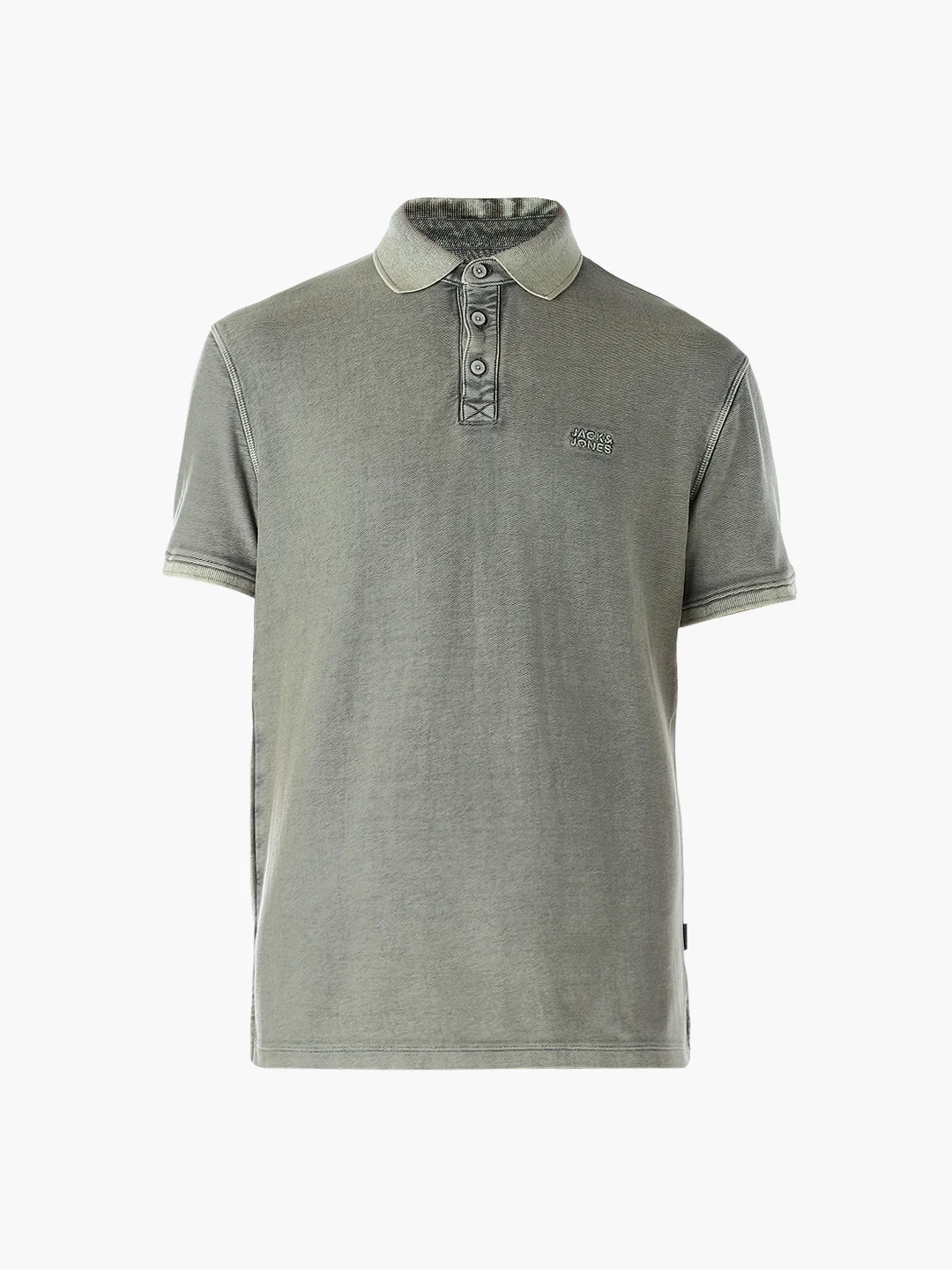 Acid Washed Cotton Polo - Green - Image 7