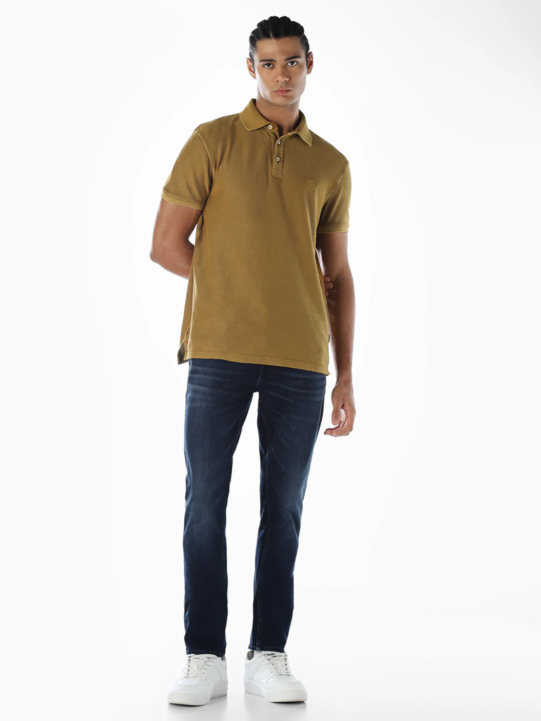 Acid Washed Brown Polo - Image 6